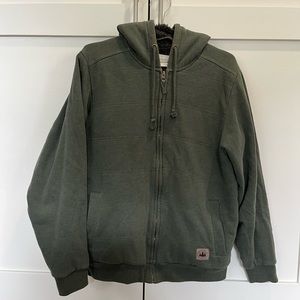 FIELD & STREAM Zip Up Hoodie Sherpa Lined 2 Pockets  Size Medium